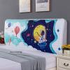 Cartoon Bed Headboard Slipcover for Kid Room, Quilted Old Bed Headboard Cover Dustproof Protector Cover for Queen King Full Twin Cal King Size-The Sky is White||220cm/86in view 1
