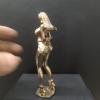 4.72in Gold Sexy Beauty Girl Female Standing Posture Sculpture,Nude Bundled Doll Model Ornaments Miniatures Statue,Body Art Crafts Desk Ornaments Home Bar Decoration view 4