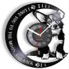 Decorative Clocks 30cm I Love You to The Moon and Back Welsh Corgi Vinyl Record Wall Clock Home Decor Corgi Puppy Dog Pet Silent Non Ticking Wall Watch view 1