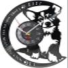 Decorative Clocks 30cm I Love You to The Moon and Back Welsh Corgi Vinyl Record Wall Clock Home Decor Corgi Puppy Dog Pet Silent Non Ticking Wall Watch view 2