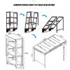 BELUND Folding Wall Table Desk, 2 in 1 Floating Desk Laundry Folding Table for Small Space, Wall Hanging Flower Rack,Suitable for Laundry Room (Color : B) view 2