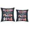 75 Birthday Making the world a better place since 1948 Throw Pillow view 3