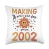 21 Birthday Making the world a better place since 2002 Throw Pillow view 1