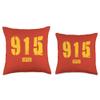 915 EPTX El Paso TX Rough Stencil Design Throw Pillow view 3