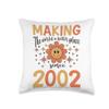 21 Birthday Making the world a better place since 2002 Throw Pillow view 1
