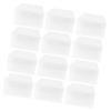 12PCS Box containers with lids closet organizer Shoes Storage Bin storage cubes shoe organizer for closet Shoe Container storage bins with lids white clamshell shoe box thicken view 1