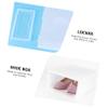 12PCS Box containers with lids closet organizer Shoes Storage Bin storage cubes shoe organizer for closet Shoe Container storage bins with lids white clamshell shoe box thicken view 2
