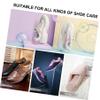 12PCS Box containers with lids closet organizer Shoes Storage Bin storage cubes shoe organizer for closet Shoe Container storage bins with lids white clamshell shoe box thicken view 4