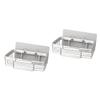 2pcs Box Antirust Dispensers -Punching Soap Dish Stickers Soap Mounted Bathroom Soap Organizer Aluminum view 1