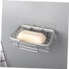 2pcs Box Antirust Dispensers -Punching Soap Dish Stickers Soap Mounted Bathroom Soap Organizer Aluminum view 2