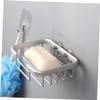 2pcs Box Antirust Dispensers -Punching Soap Dish Stickers Soap Mounted Bathroom Soap Organizer Aluminum view 3