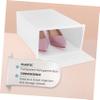 6PCS Box storage cubes container with lid storage bins closet organizer containers with lids clear container clear plastic organizer bins shoe clamshell sneaker box white view 4