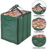 ProPik Christmas Ornament Storage Boxes with Dividers - 5 Separate Trays - Ornament Holder - Keeps 100 Holiday Ornaments - Durable Carrying Bag Handles Organizer Storage Box (Green) view 3
