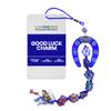 LUCKBOOSTIUM Evil Eye Horseshoe with 7 Chakra Hanging Tassels & Gemstone - Good Luck Charm Keychain, Happiness & Protection, Evil Eye Car Hanging Ornament, Spiritual Rear View Mirror Accessories view 1