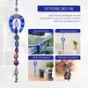 LUCKBOOSTIUM Evil Eye Horseshoe with 7 Chakra Hanging Tassels & Gemstone - Good Luck Charm Keychain, Happiness & Protection, Evil Eye Car Hanging Ornament, Spiritual Rear View Mirror Accessories view 3