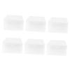 6PCS Box shoe container storage cubes Stackable Shoe Racks shoe organizer for closet Shoes Storage Bin storage bins plastic to go containers white fold clamshell shoe box view 1
