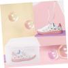 6PCS Box shoe container storage cubes Stackable Shoe Racks shoe organizer for closet Shoes Storage Bin storage bins plastic to go containers white fold clamshell shoe box view 4