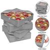 ProPik 4 Pcs Christmas Ornament Storage Boxes with Dividers, Transparent Top Zipper Closure, 4 Individual Ornament Holder Trays, Keeps 64 Holiday Ornaments, Ornament Organizer Storage Box (Gray) view 3