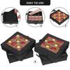ProPik 4 Pcs Christmas Ornament Storage Boxes with Dividers | 4 Individual Trays Hold 64 Holiday Decoration Balls | Durable Ornaments Organizer Storage Box | Zippered Closure with Handles (Black) view 3