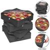 ProPik 4 Pcs Christmas Ornament Storage Boxes with Dividers | 4 Individual Trays Hold 64 Holiday Decoration Balls | Durable Ornaments Organizer Storage Box | Zippered Closure with Handles (Black) view 4