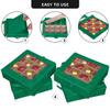 ProPik 4 Pcs Christmas Ornament Storage Boxes with Dividers | 4 Individual Trays Hold 64 Holiday Decoration Balls | Durable Ornaments Organizer Storage Box | Zippered Closure with Handles (Green) view 3