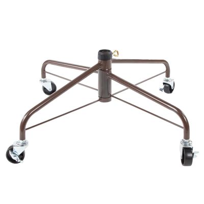 Northlight 24" Brown Metal Rolling Artificial Christmas Stand for 6' -9' Trees