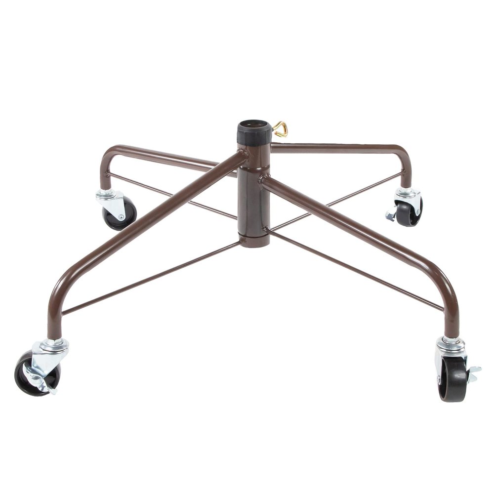 Northlight 24" Brown Metal Rolling Artificial Christmas Stand for 6' -9' Trees