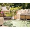 Liora Manne Marina Indoor/Outdoor Power Loomed Synthetic Blend Low Profile Area Rug - Transitional Graphic Botanical Beach Colorful (Palm Fan Green) (7'10" x 9'10") view 4