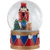 Northlight Christmas Nutcracker with Teddy Bear Musical Water Globe, 6", Red view 1