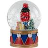 Northlight Christmas Nutcracker with Teddy Bear Musical Water Globe, 6", Red view 3