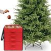 ProPik Christmas Ornament Storage Boxes with Dividers - 5 Separate Trays - Ornament Holder - Keeps 100 Holiday Ornaments - Durable Carrying Bag Handles Organizer Storage Box (Red) view 2