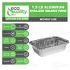 [400 Pack] 1.5 LB Oblong Take Out Foil Baking Pans Shallow - 768 Aluminum Pan for Baking, Roasting, Potluck, Reheating, Catering, Party, BBQ, Baking by EcoQuality view 2