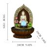 ARZARF Table Top Decoration Running Water Fountain Buddha Statue Waterscape Decoration Tabletop Fountain with Feng Shui Ball view 2