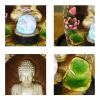 ARZARF Table Top Decoration Running Water Fountain Buddha Statue Waterscape Decoration Tabletop Fountain with Feng Shui Ball view 3