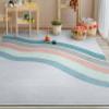 Well Woven Kids Rugs Curved Rainbow 6' x 9' Multi Teal Kids Area Rug view 1