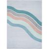 Well Woven Kids Rugs Curved Rainbow 6' x 9' Multi Teal Kids Area Rug view 3