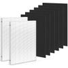 Zouhwaso 2+6 Aera Max 300 HEPA Filter Replacement Compatible with Fellowes AeraMax 290 300 DX95 Air Puri-fier True HEPA Air Filter, Fit AP-300PH HF-300 Part#9287201, 2x H13 HEPA+6x car-bon Pre-Filter view 1