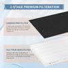 Zouhwaso 2+6 Aera Max 300 HEPA Filter Replacement Compatible with Fellowes AeraMax 290 300 DX95 Air Puri-fier True HEPA Air Filter, Fit AP-300PH HF-300 Part#9287201, 2x H13 HEPA+6x car-bon Pre-Filter view 2