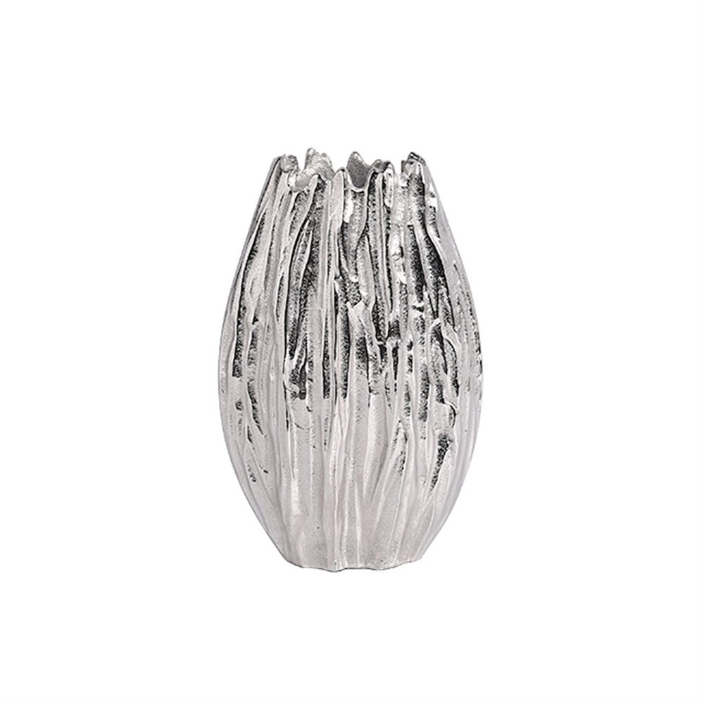 KIZQYN Flower Vase Silver Metal Vase Modern Handmade Art Decor Flower Vase Wedding Living Room Bedroom Dining Table Flowers Arrangement Decorative Vases Vase for Decor (Size : 1)