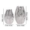 KIZQYN Flower Vase Silver Metal Vase Modern Handmade Art Decor Flower Vase Wedding Living Room Bedroom Dining Table Flowers Arrangement Decorative Vases Vase for Decor (Size : 1) view 2