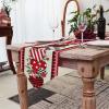 Valentine's Day Love Heart Table Runners,Non-Slip Burlap Table Runner,Retro Linen Table Scarfs Setting Decor for Farmhouse Wedding Party Dinner Home,13x70in view 2