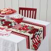 Valentine's Day Love Heart Table Runners,Non-Slip Burlap Table Runner,Retro Linen Table Scarfs Setting Decor for Farmhouse Wedding Party Dinner Home,13x70in view 4