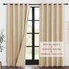 NICETOWN Living Room Noise Reducing Curtains, Privacy Protection & Completely Shaded Ring Top Drapes, Sound Preventing Insulated Window Treatment Curtain Panels(Biscotti Beige, 2 Pieces, W62 x L84) view 2