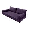 Prolinemax Style V2 Full Size Velvet Contrast Pipe Indoor Daybed Bolster Pillow Cushion Mattress Fitted Sheet |Cover ONLY| AD339 view 2