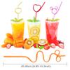 24 Pcs Silly Crazy Straws for Kids Reusable Plastic Loop Curly Crazy Drinking Straws for Classroom Activities Valentines Day Gift Christmas Birthday Wedding Party Supplies Decoration view 2