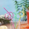 24 Pcs Silly Crazy Straws for Kids Reusable Plastic Loop Curly Crazy Drinking Straws for Classroom Activities Valentines Day Gift Christmas Birthday Wedding Party Supplies Decoration view 3