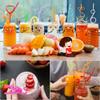 24 Pcs Silly Crazy Straws for Kids Reusable Plastic Loop Curly Crazy Drinking Straws for Classroom Activities Valentines Day Gift Christmas Birthday Wedding Party Supplies Decoration view 4