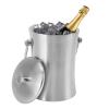 1L Double Wall Bar Ice Bucket with Ice Tongs and Sealing Lid Cover, Stainless Steel Insulated Mini Ice Bucket, Small Ice Bucket for Parties and Cocktail Bar, Bar Ice Bucket Double Wall Ice Bucket view 2