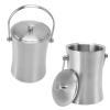 1L Double Wall Bar Ice Bucket with Ice Tongs and Sealing Lid Cover, Stainless Steel Insulated Mini Ice Bucket, Small Ice Bucket for Parties and Cocktail Bar, Bar Ice Bucket Double Wall Ice Bucket view 3
