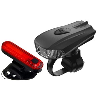 1set Bike Light USB Rechargeable Cycling Safety Lamp Kit Front and Rear Lights Design for Night Riding Easy Installation Strong Lighting Mode for Enhanced Visibility